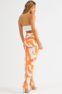 Kai Skirt Orange Swirl